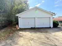 2 car detached garage with storage area